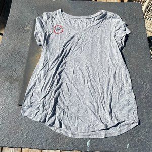 Gray embroidered T-shirt